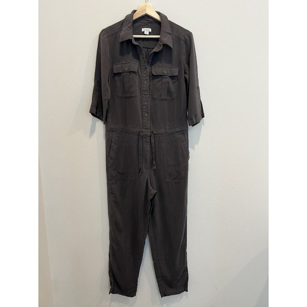 Sundance Women’s All Roads Jumpsuit Size P Small Gray 3/4 Sleeves Pockets - Picture 6 of 16